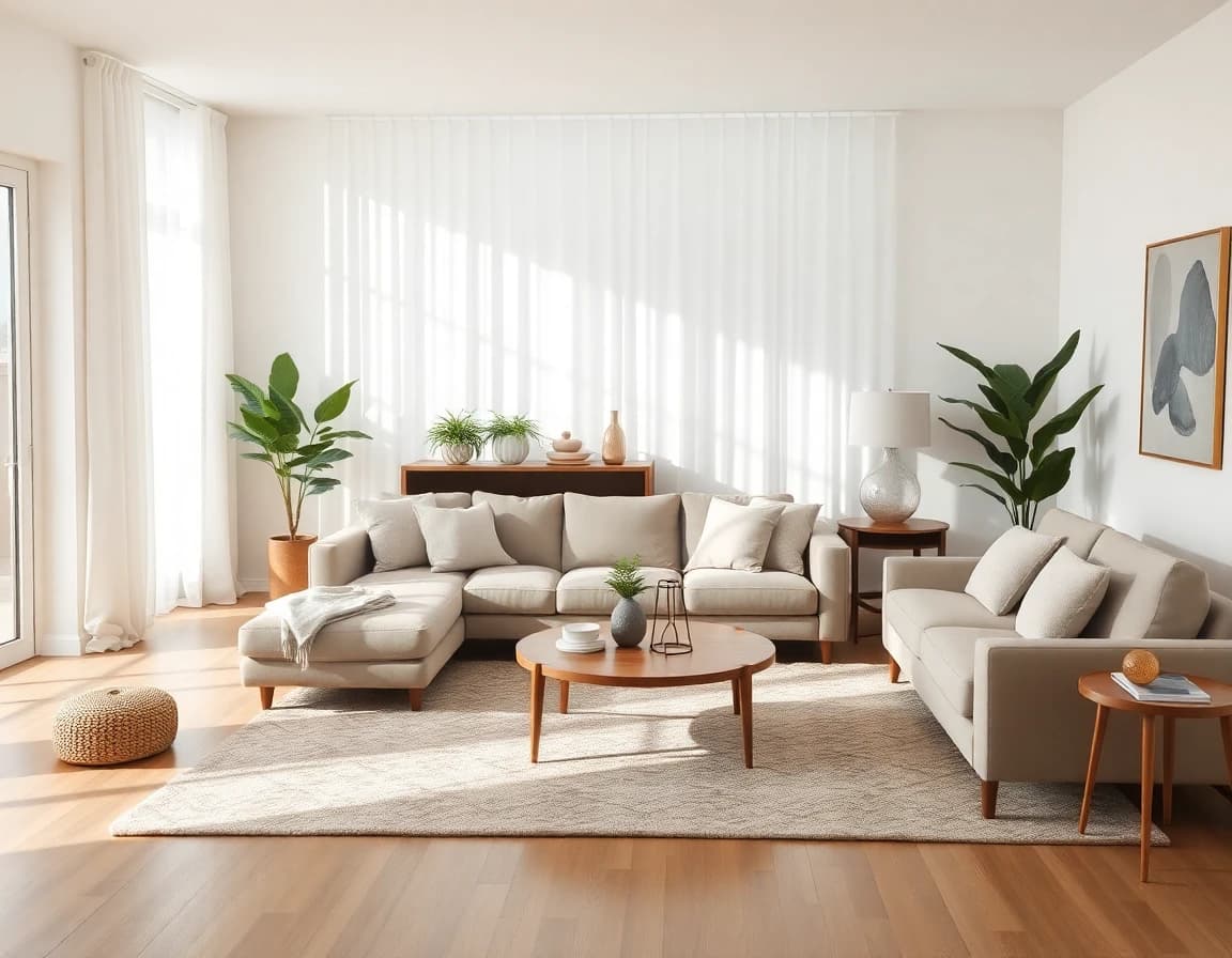 Living room redesign ideas using AI interior design app